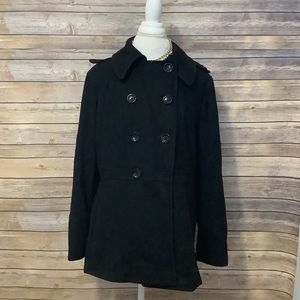 Michael Kors double breasted black pea coat size L